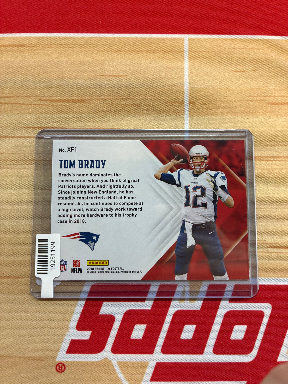 2018 Panini XR Tom Brady Blue X-Factor /49 #XF1 Patriots
