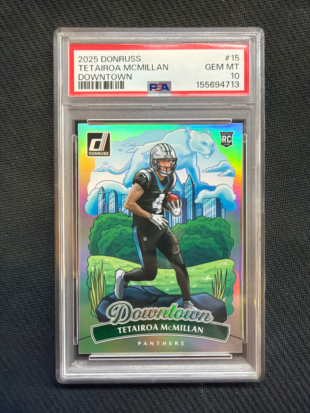2025 Donruss Tetairoa McMillan Downtown PSA 10 Panthers
