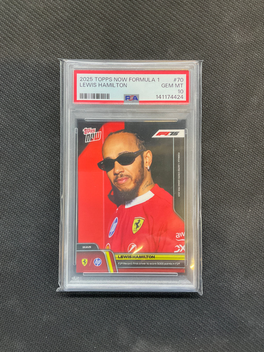 2025 Topps Now F1 Lewis Hamilton #70 PSA 10 Ferrari  424