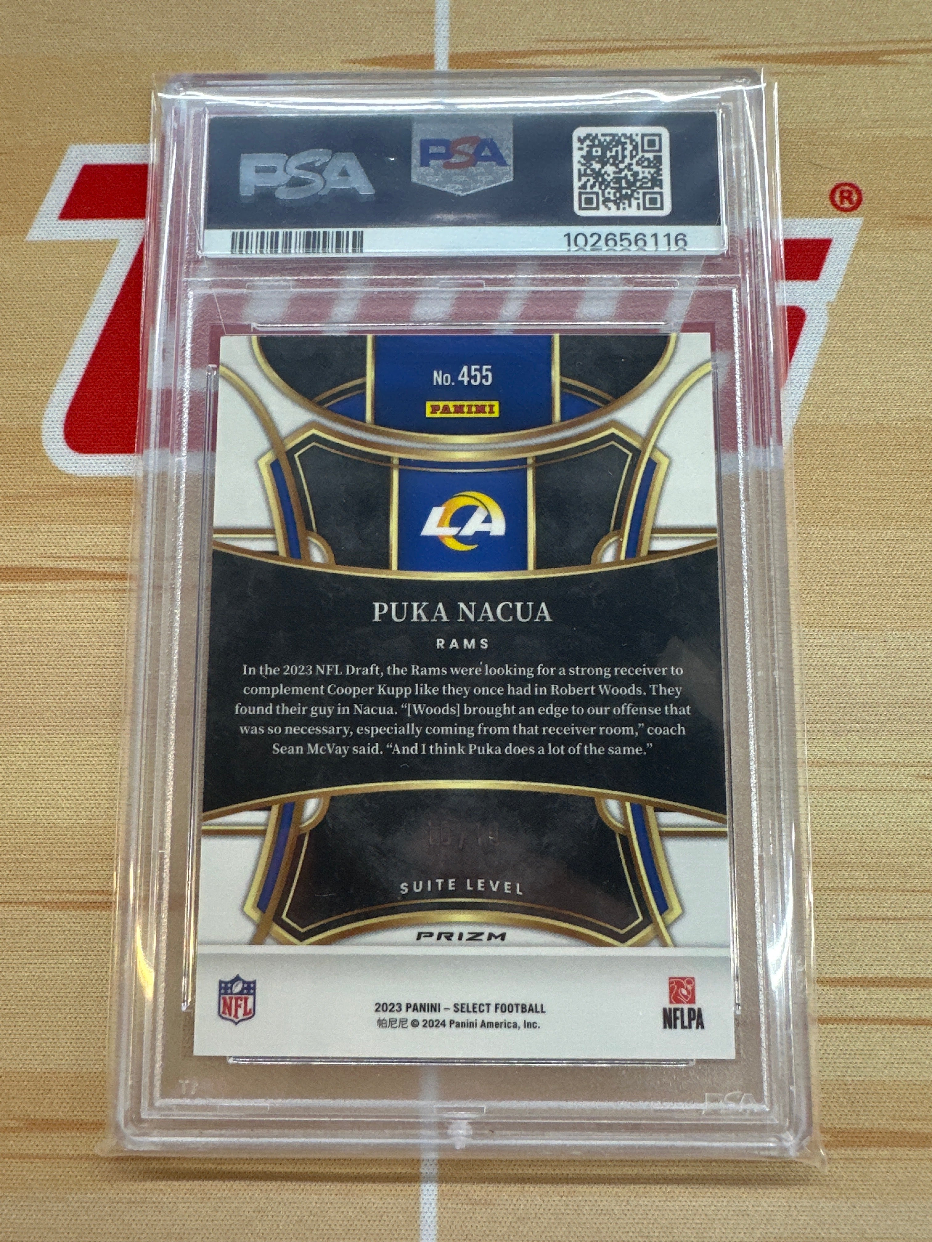 2023 Select Puka Nacua Gold Disco /10 PSA 10 Rams