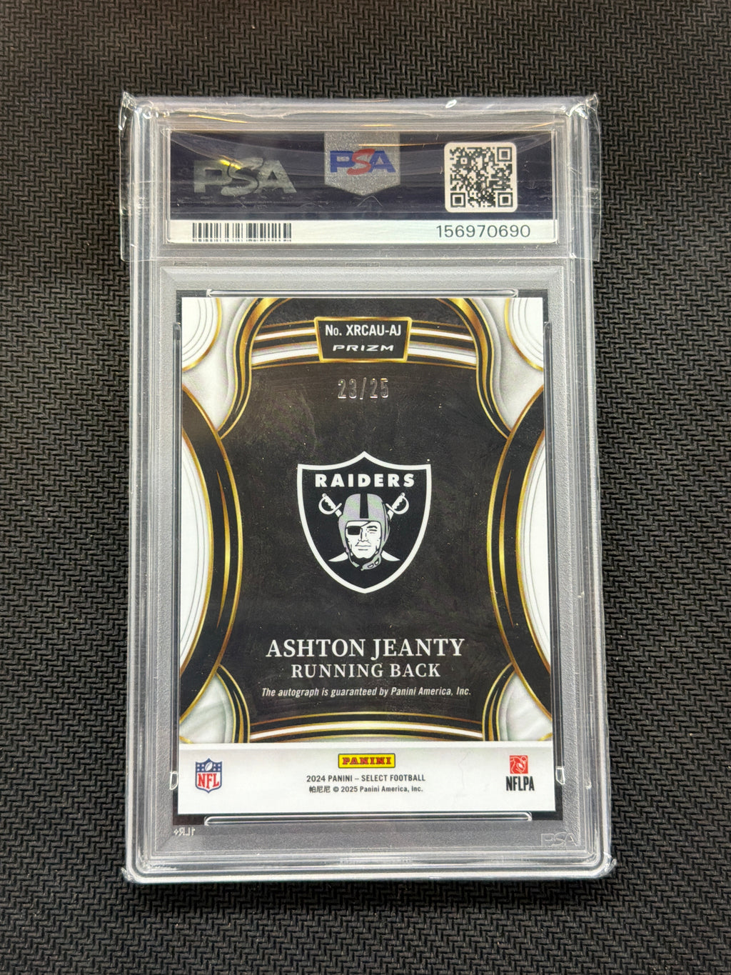 2024 Select XRC Ashton Jeanty Rookie Auto /25 PSA 10 690