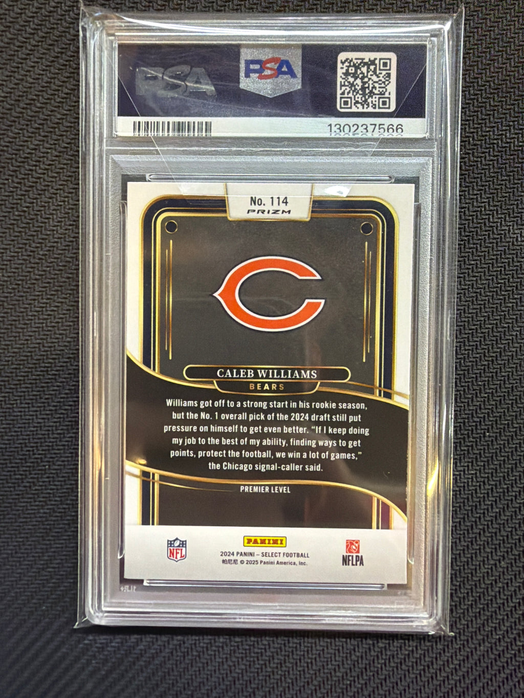 2024 Select Caleb Williams Rookie Red & Blue Shock PSA 9 566