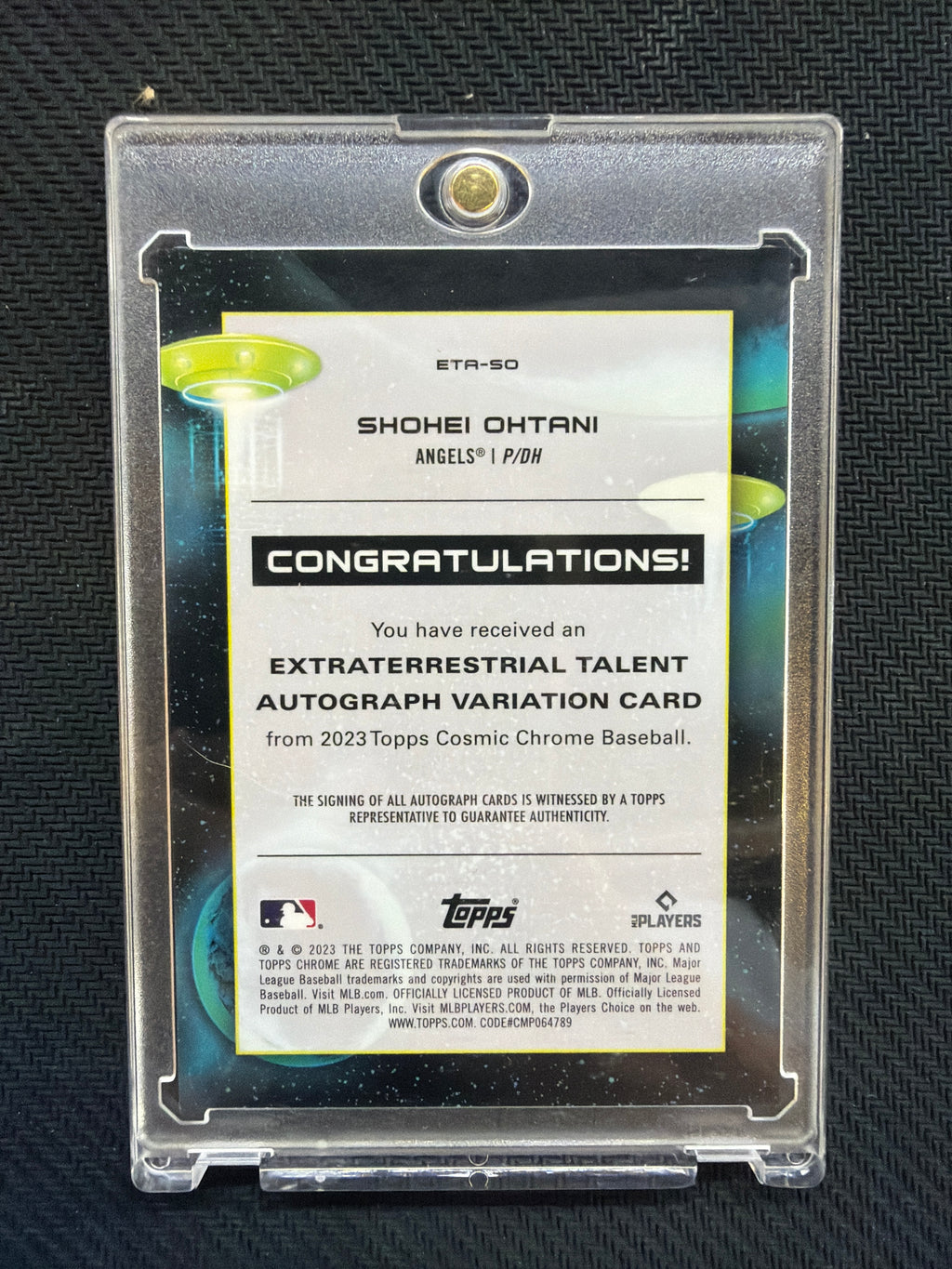 2023 Topps Chrome Cosmic Shohei Ohtani Extraterrestrial Talent Auto /50