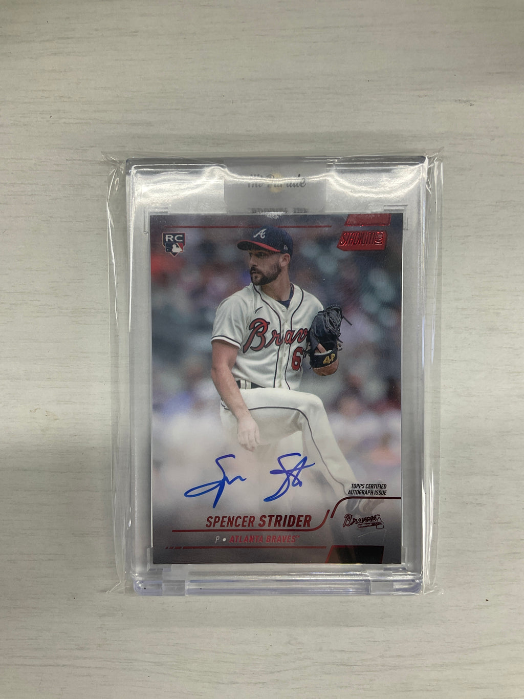 2022 Topps Stadium Club Spencer Strider Red Auto /50 Braves