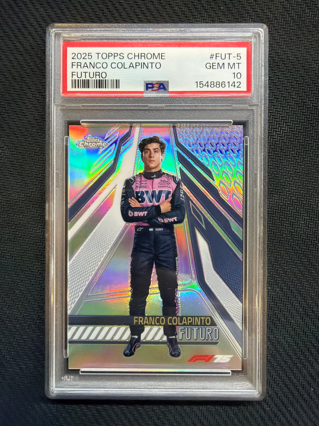 2025 Topps Chrome Franco Colapinto Futuro PSA 10