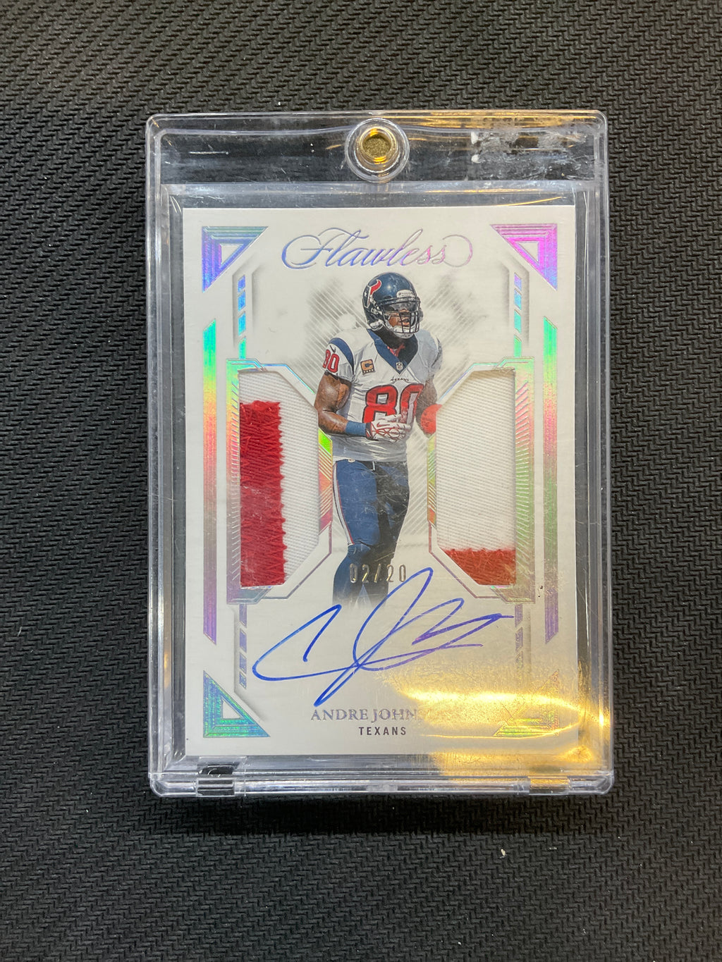 2023 Panini Flawless Andre Johnson Patch Auto /20 Texans