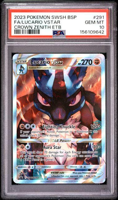 2023 Pokemon Crown Zenith Elite Trainer Promo Lucario VSTAR #291 PSA 10