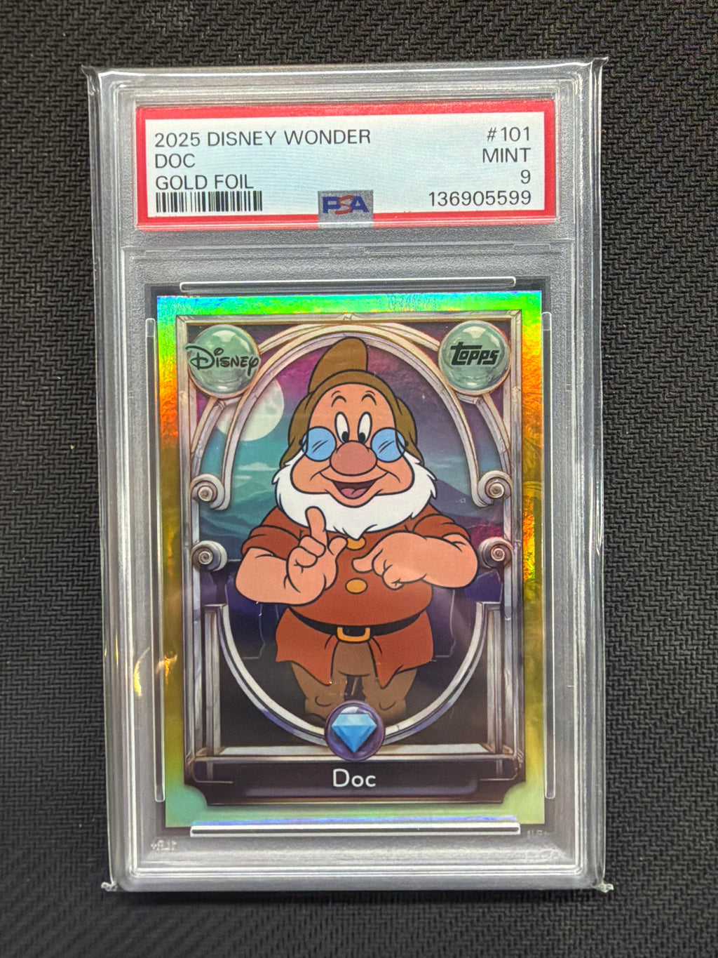 2025 Topps Disney Wonder Doc Gold /50 PSA 9