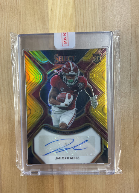 2023 Select Draft Picks Jahmyr Gibbs Gold Auto /10