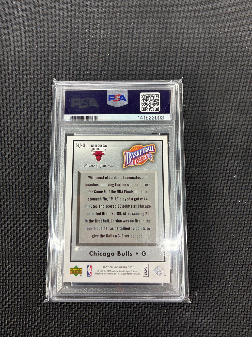 2007 Upper Deck NBA Heroes Michael Jordan PSA 10 Bulls