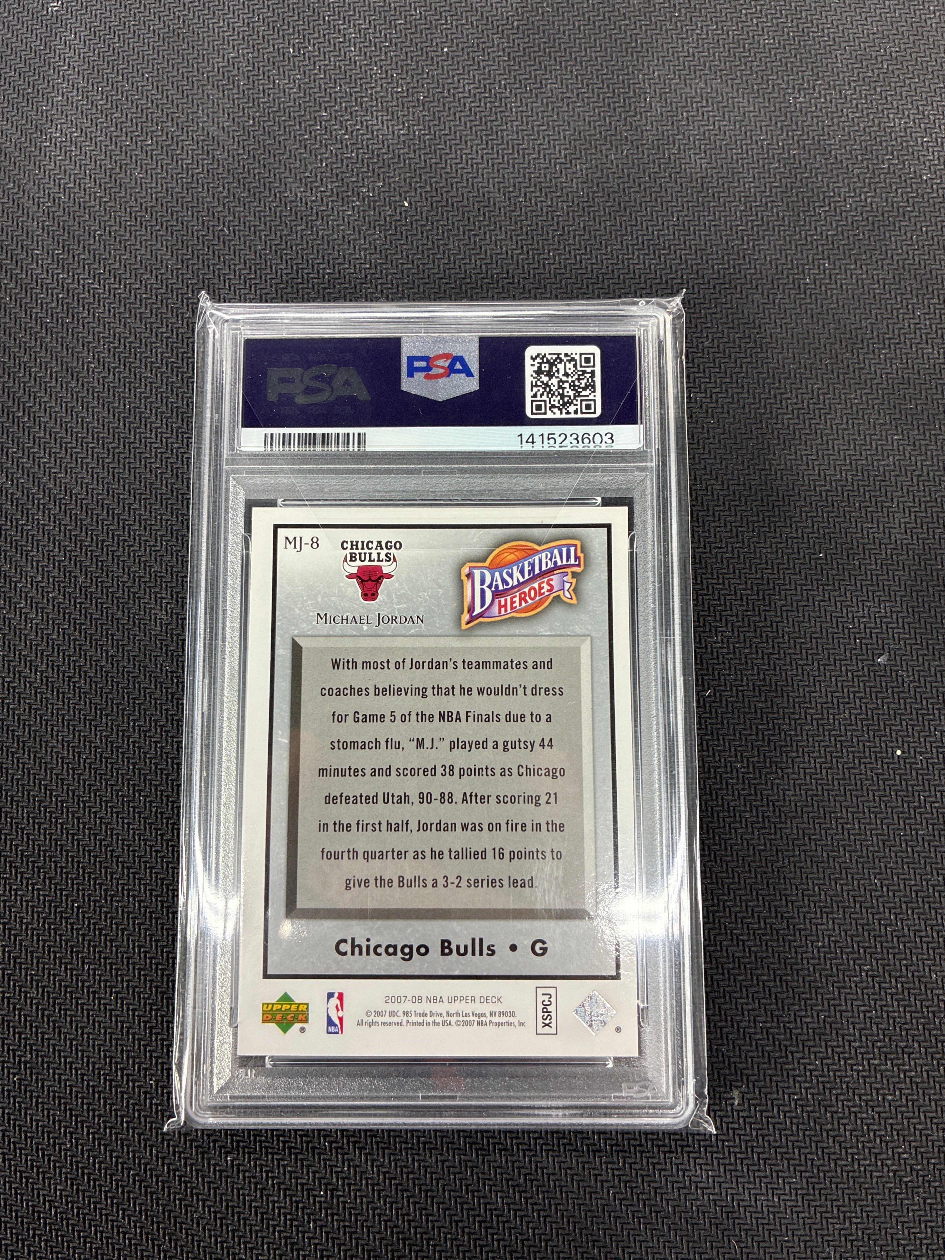 2007 Upper Deck NBA Heroes Michael Jordan PSA 10 Bulls