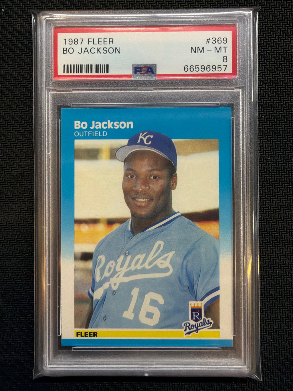 1987 Fleer Bo Jackson #369 Royals PSA 8 957