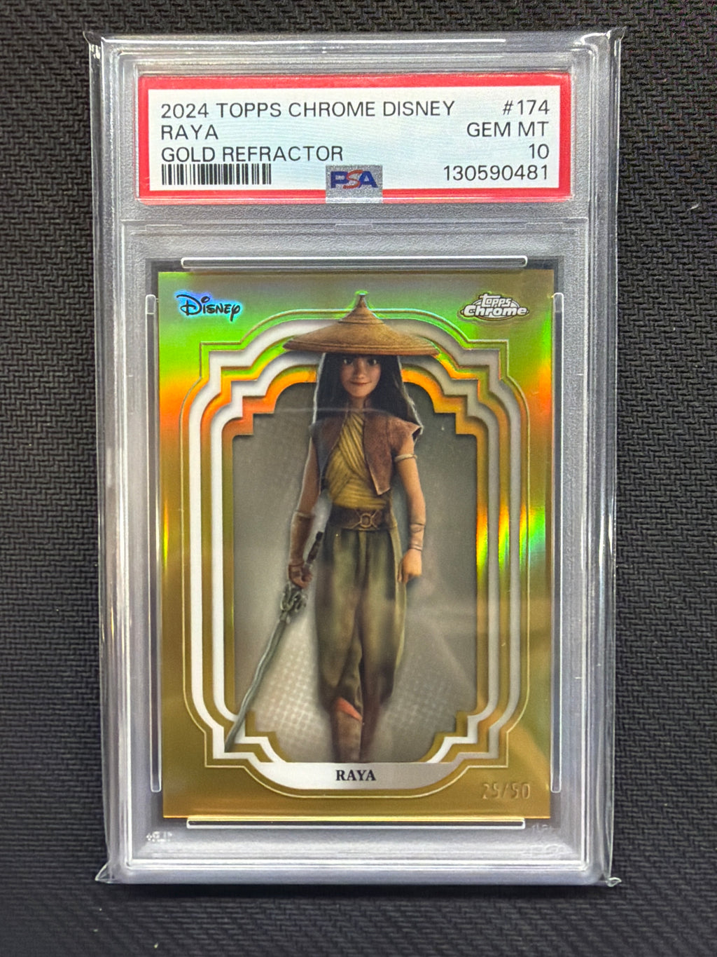 2024 Topps Chrome Disney Raya Gold Refractor /50 PSA 10 481