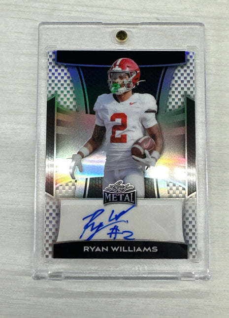 2025 Leaf Ryan Williams Metal Auto /25 Alabama