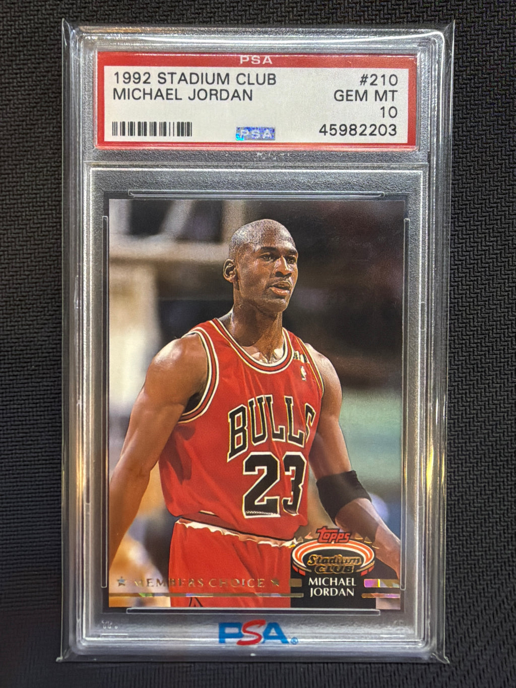 1992 Stadium Club Michael Jordan #210 PSA 10 Bulls