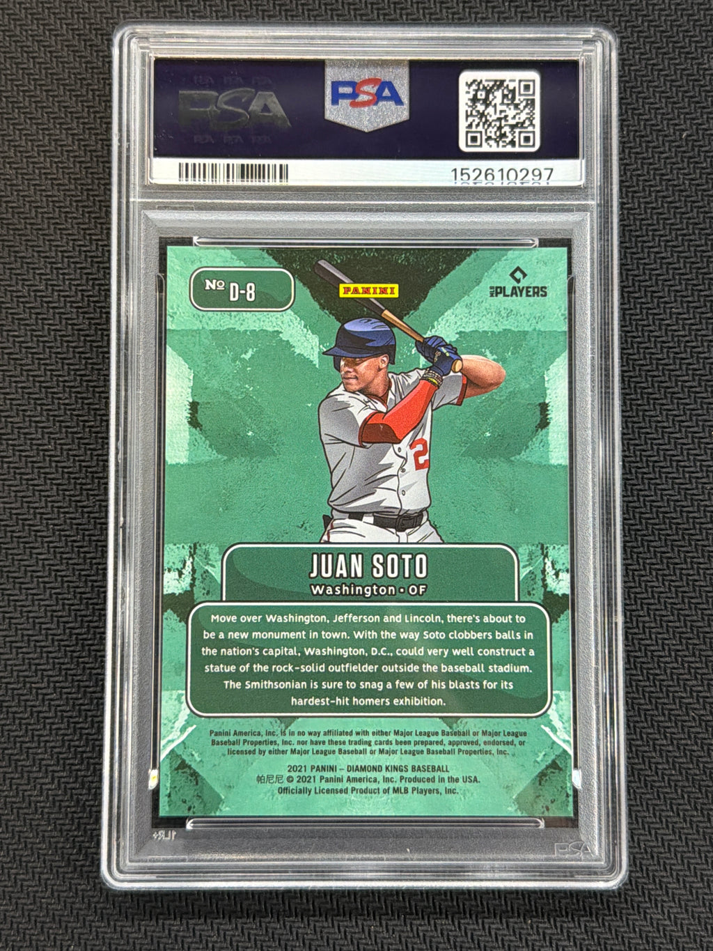 2021 Diamond Kings Juan Soto Downtown! #D8 PSA 10 297