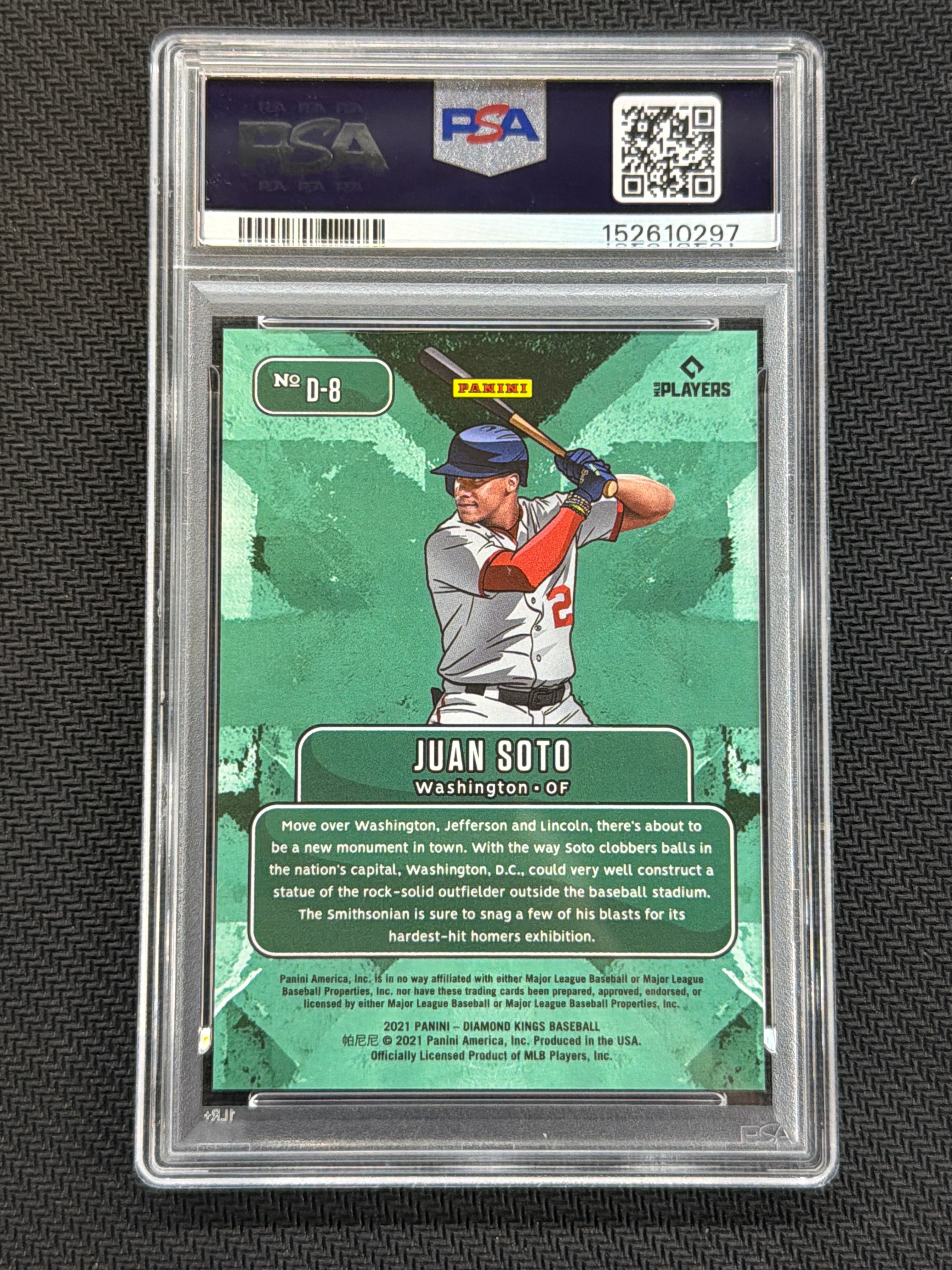 2021 Diamond Kings Juan Soto Downtown! #D8 PSA 10 297