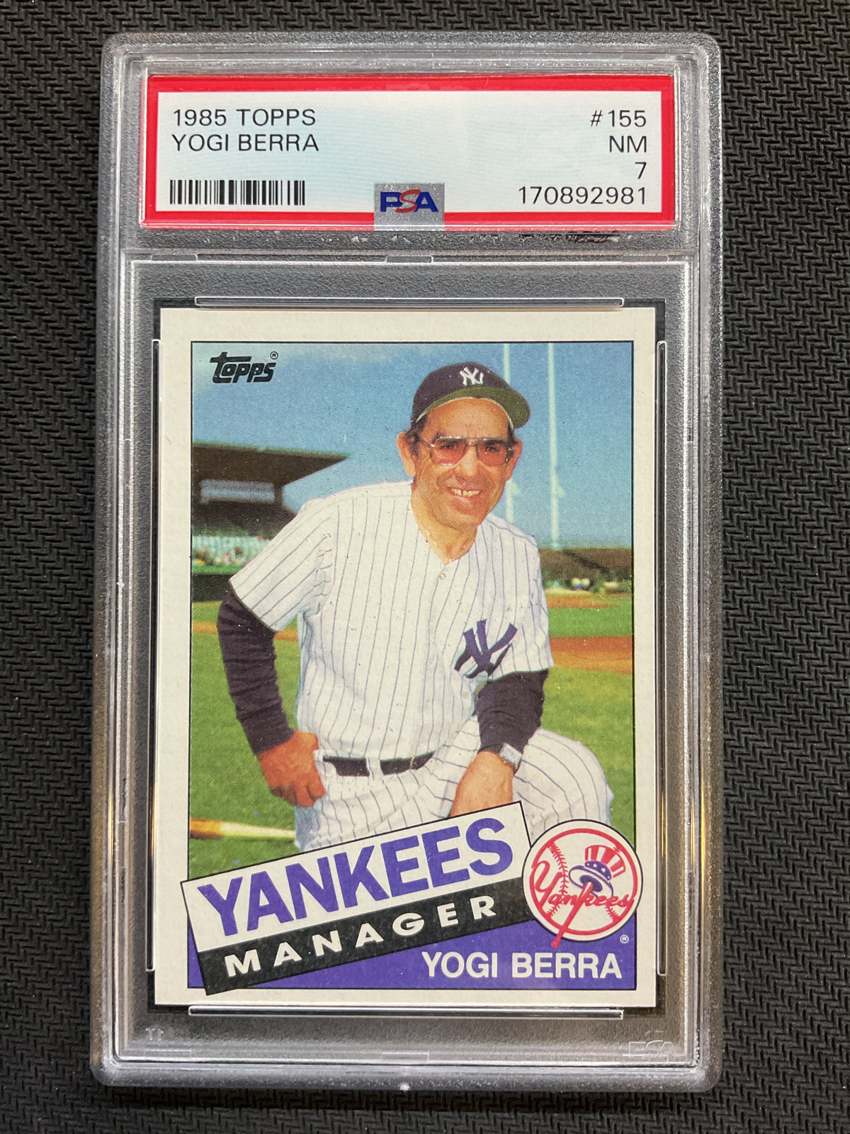 1985 Topps #155 Yogi Berra PSA 7