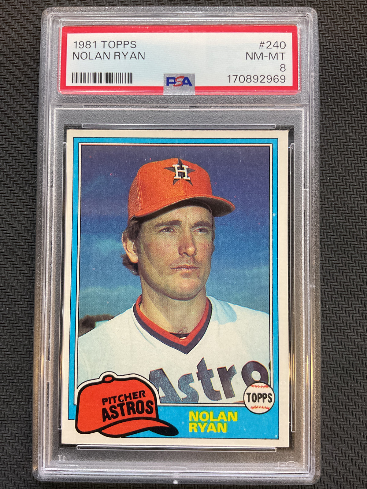 1981 Topps #240 Nolan Ryan PSA 8