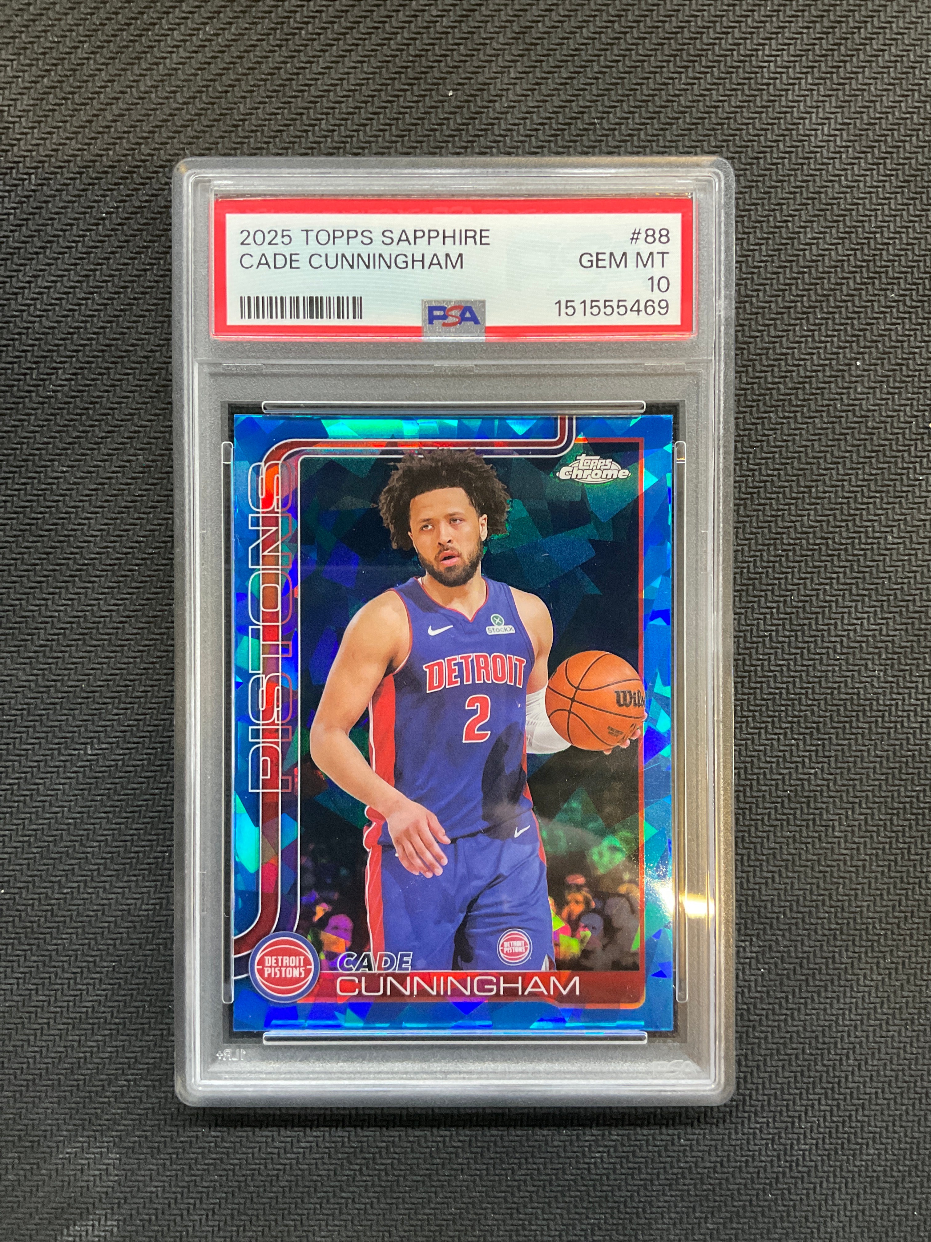 2025/26 Topps Chrome Sapphire Cade Cunningham #88 PSA 10 Pistons