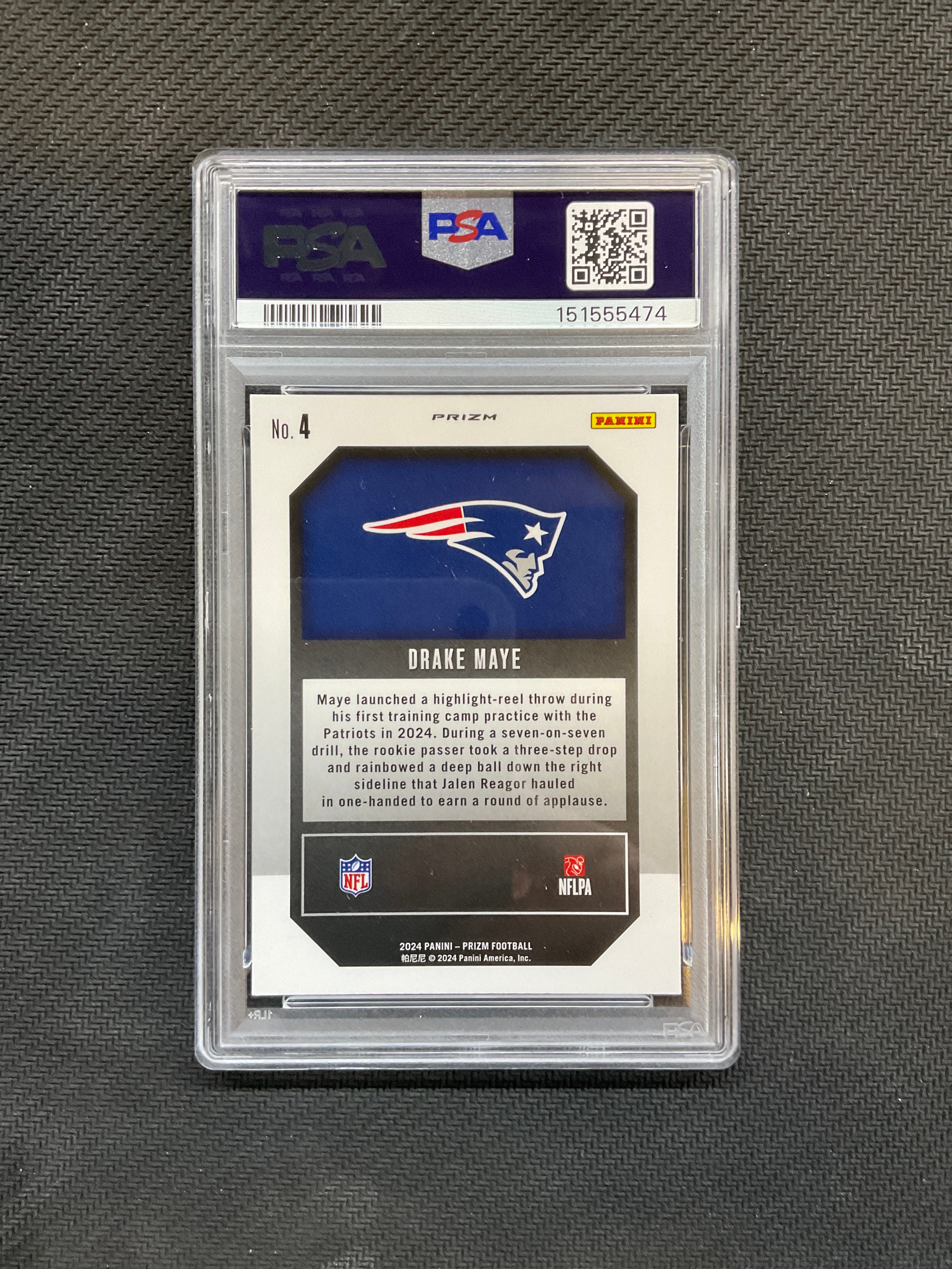 2024 Prizm Drake Maye Emergent Green PSA 9 474