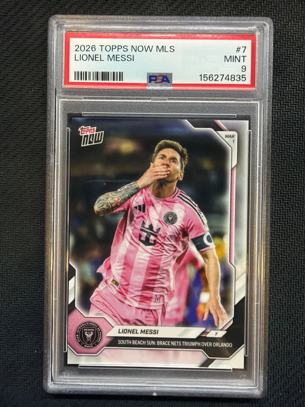 2026 Topps Now MLS Lionel Messi #7 South Beach PSA 9 835