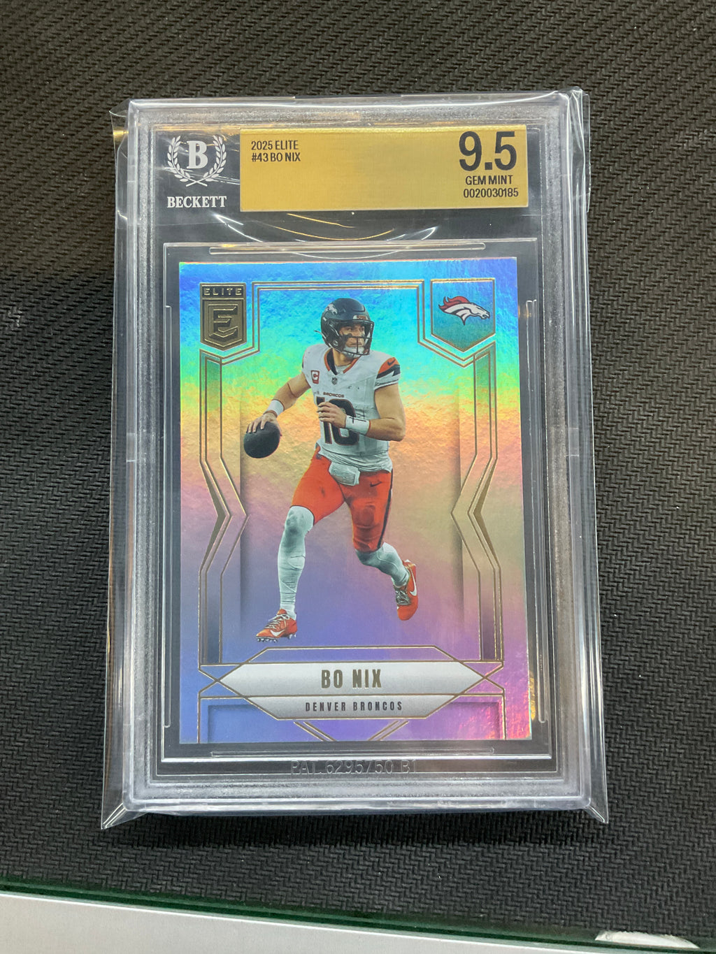 2025 Panini Donruss Elite Bo Nix BGS 9.5 Broncos