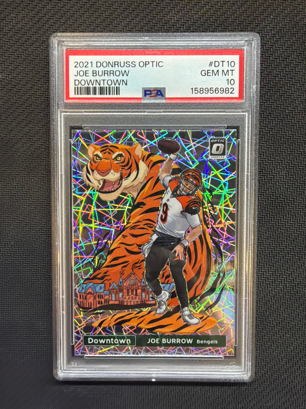 2021 Donruss Optic Joe Burrow Downtown! #DT10 PSA 10 Bengals 982