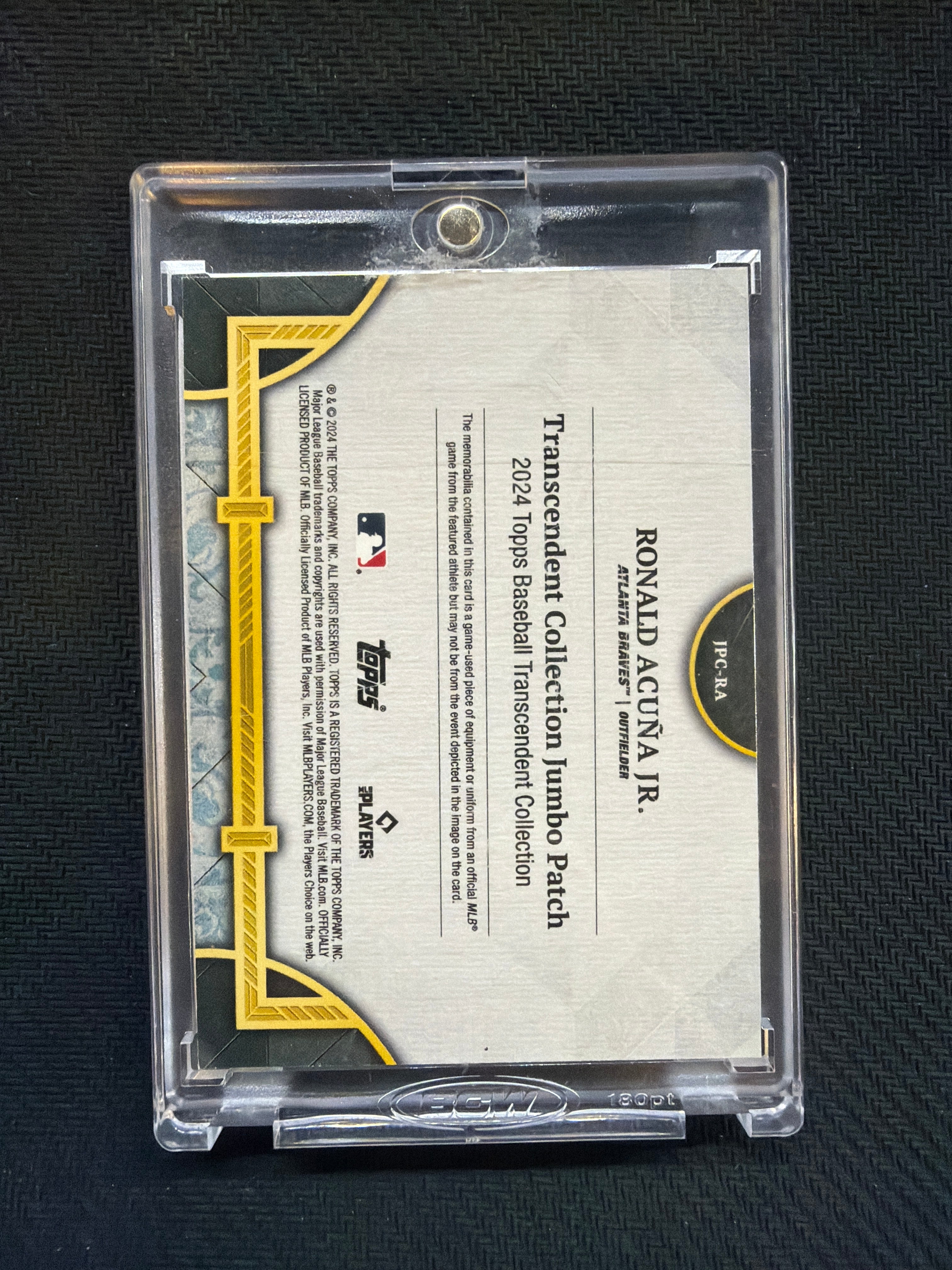 2024 Topps Transcendent Collection Ronald Acuna Jr Jumbo Patch /10