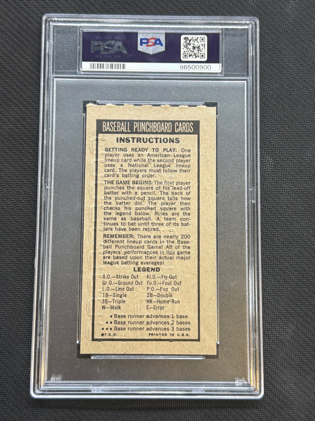 1967 Topps Punch Outs Luis Aparicio PSA 1.5