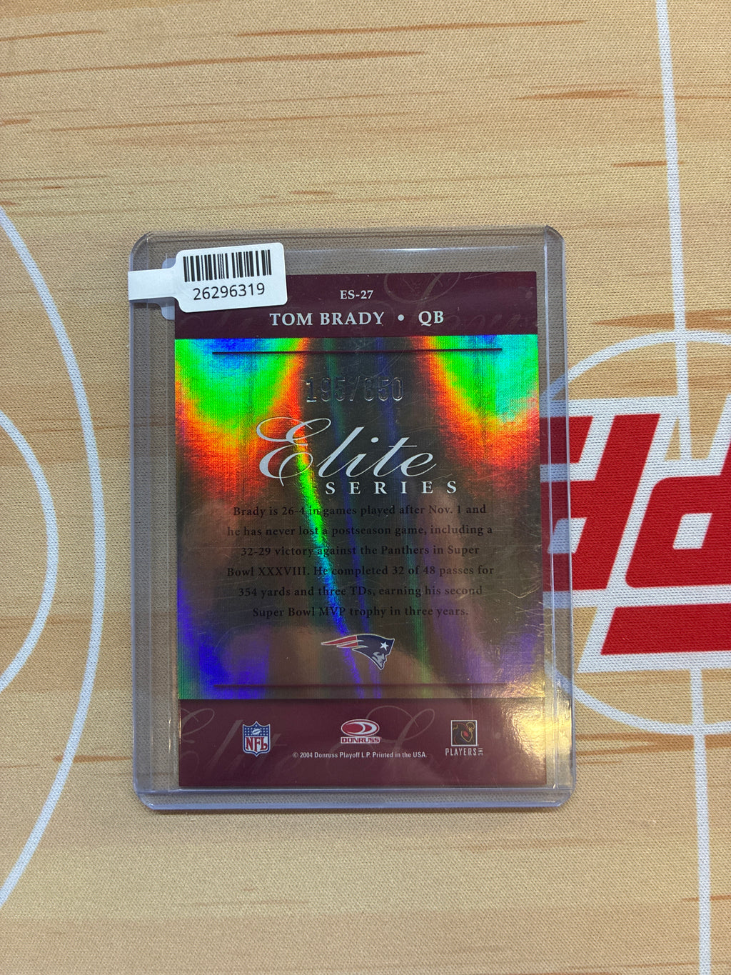 2004 Donruss Elite Tom Brady Elite Series /850 #ES-27 Patriots