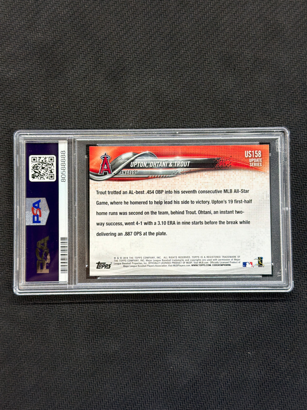 2018 Topps Update Ohtani & Trout PSA 10
