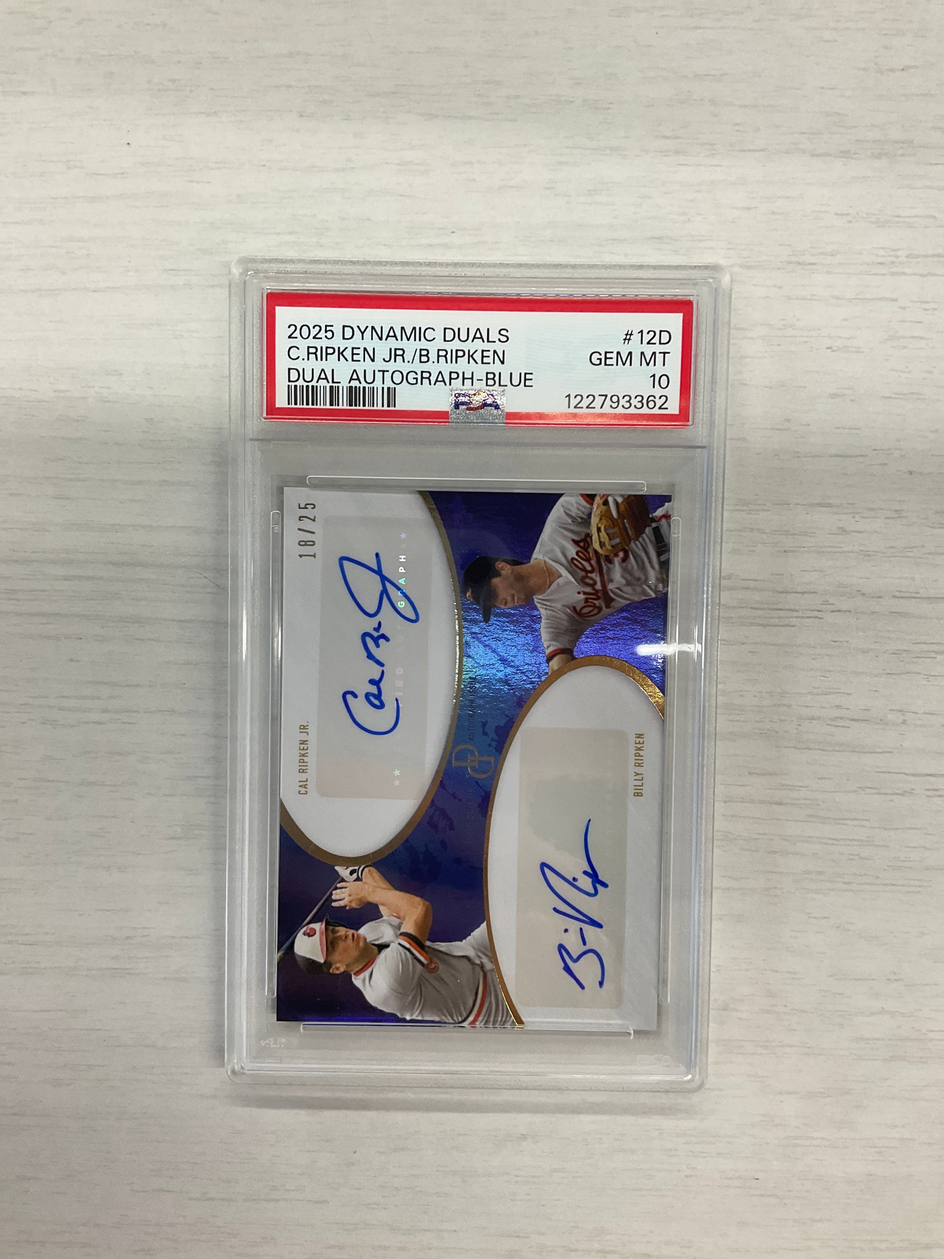 2025 Topps Dynamic Duals Cal Ripken Billy Ripken Dual Auto /25 PSA 10