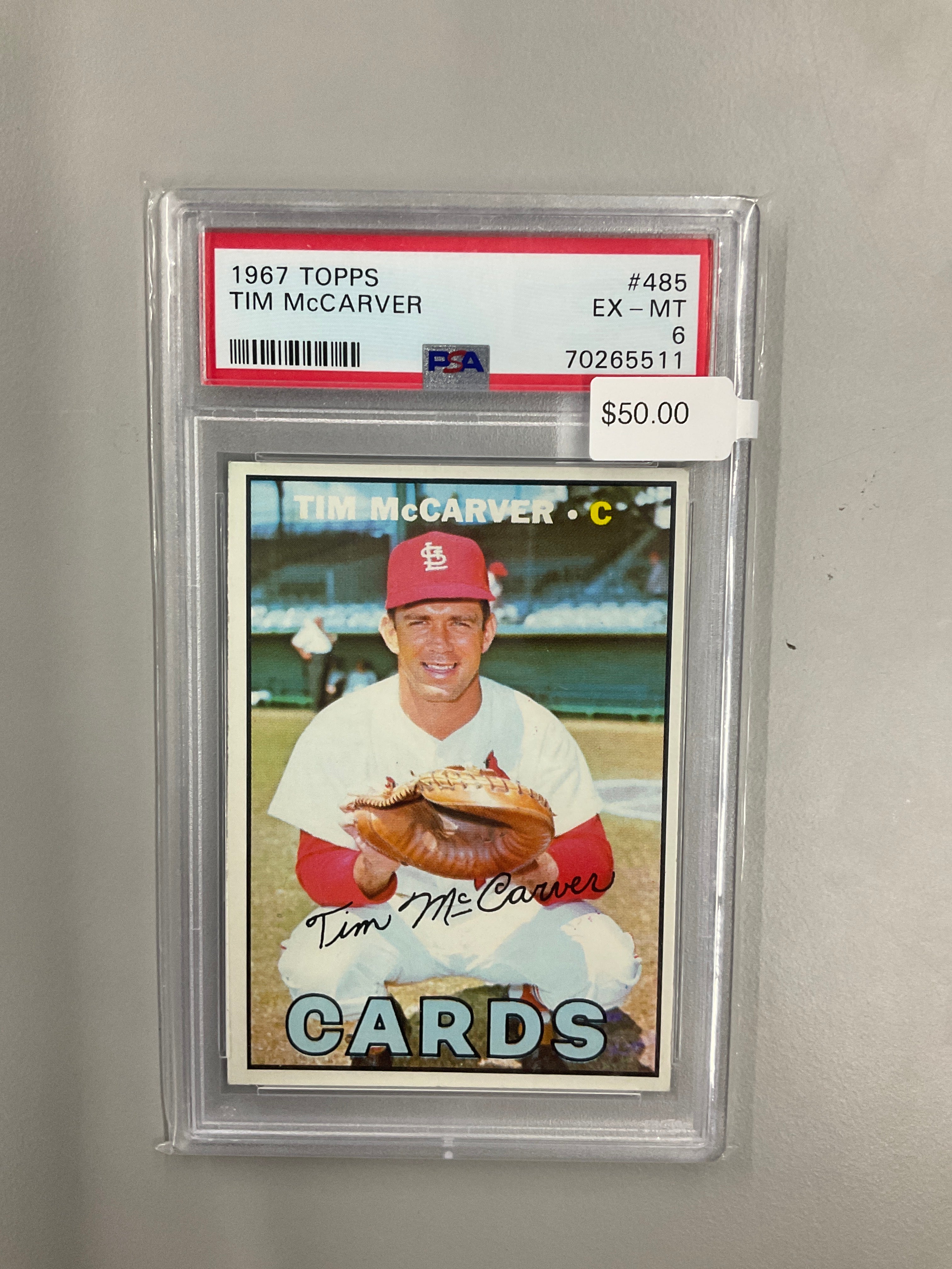 1967 Topps Tim McCarver #485 PSA 6 Cardinals