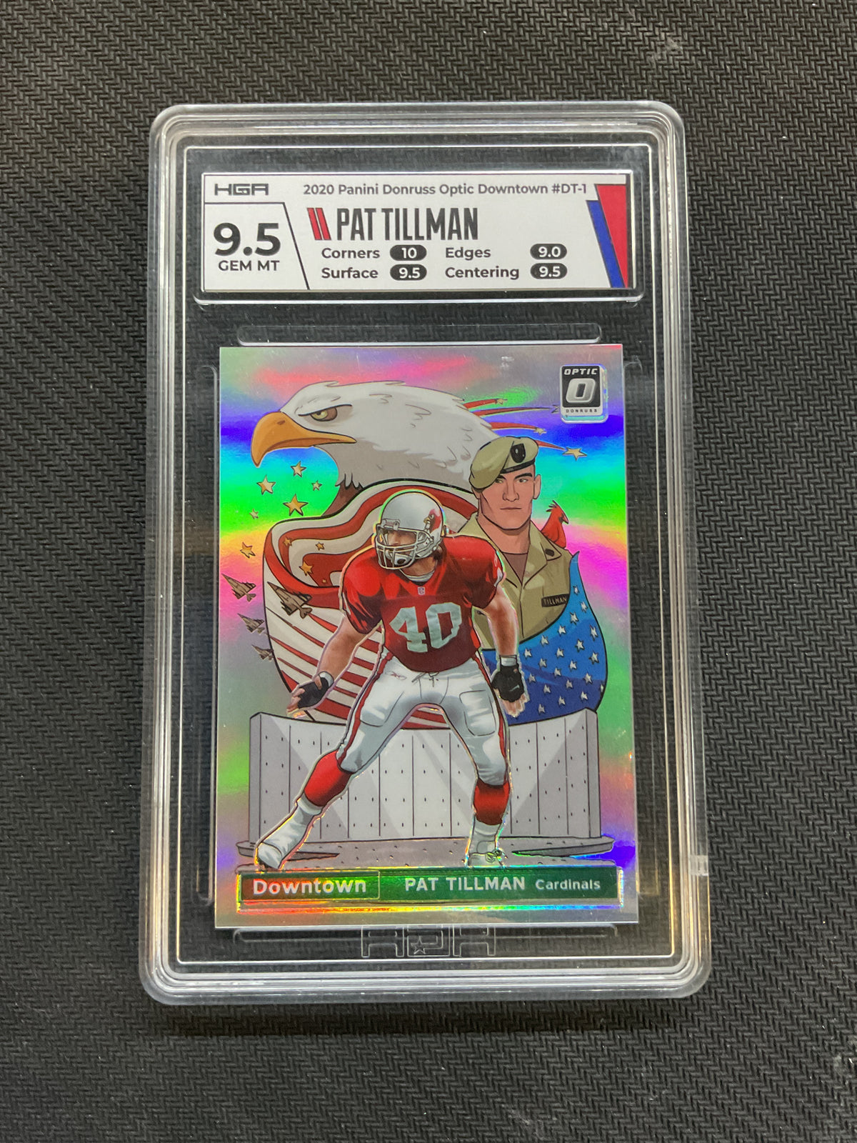 2020 Optic Pat Tillman Downtown! Case Hit HGA 9.5 Cardinals