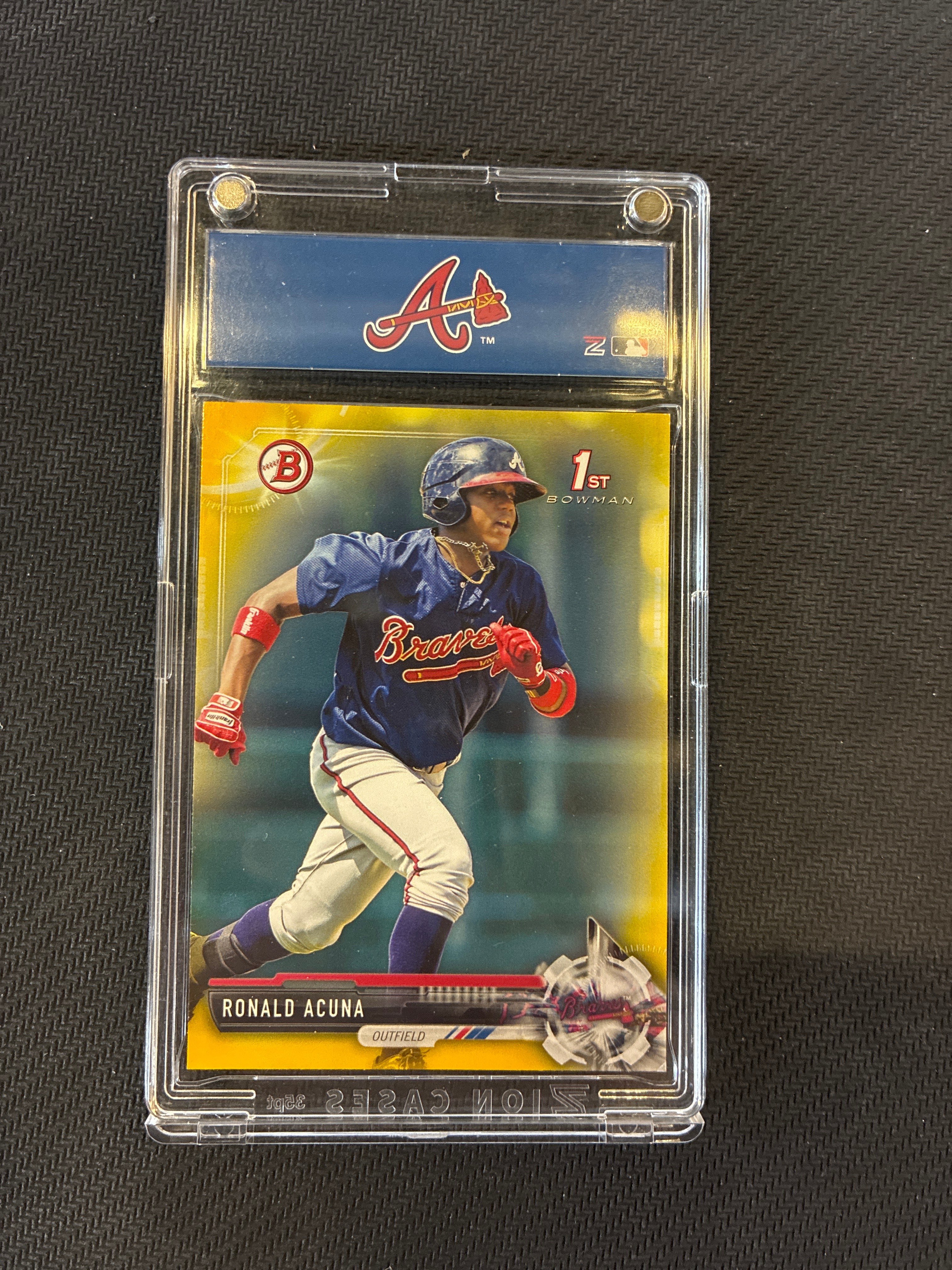 2017 Bowman Ronald Acuna Jr. Paper 1st Braves Yellow