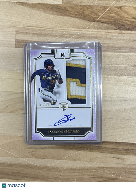 2024 Topps Definitive Jackson Chourio Patch Auto /10 Brewers
