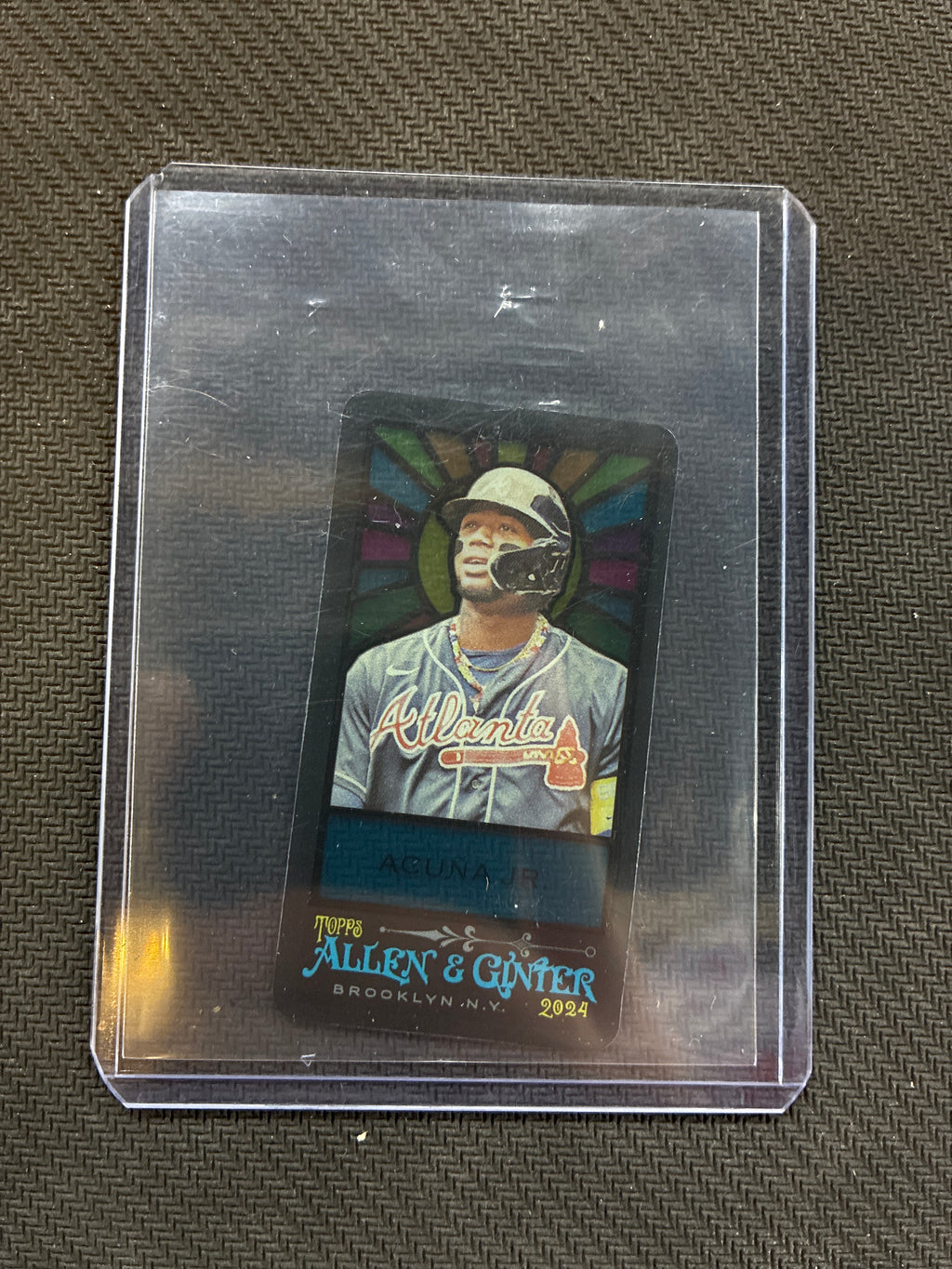 2024 Topps Allen & Ginter Ronald Acuna Jr. Mini Stained Glass Case Hit Braves
