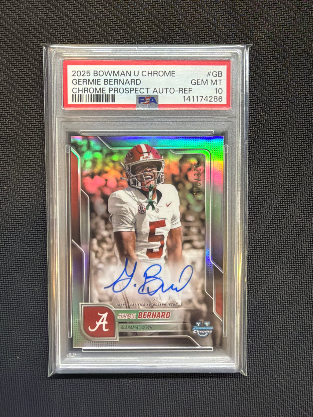 2025 Bowman U Chrome Germie bernard Auto /499 PSA 10 Alabama