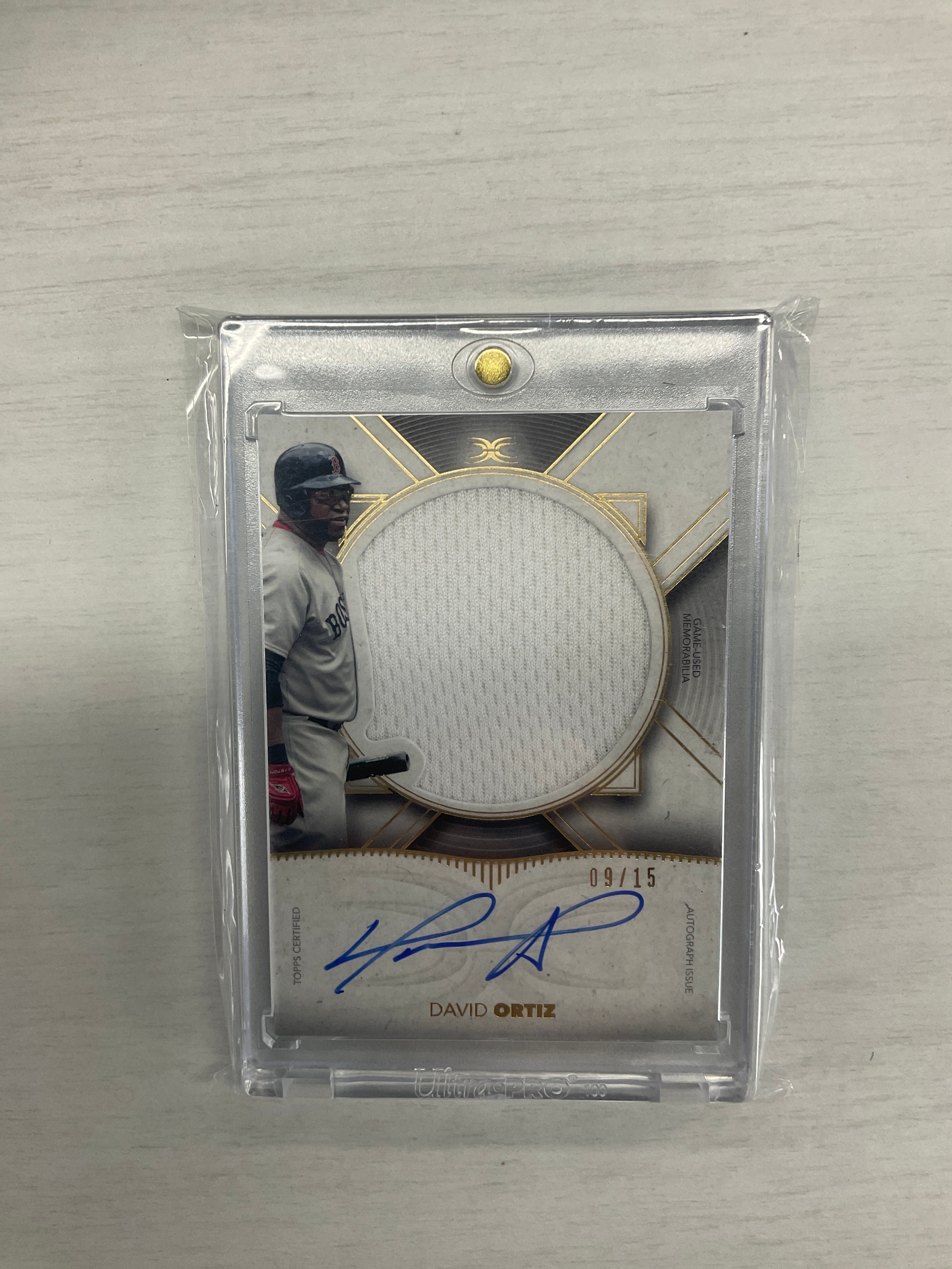 2021 Topps Definitive David Ortiz Patch Auto /15 Red Sox