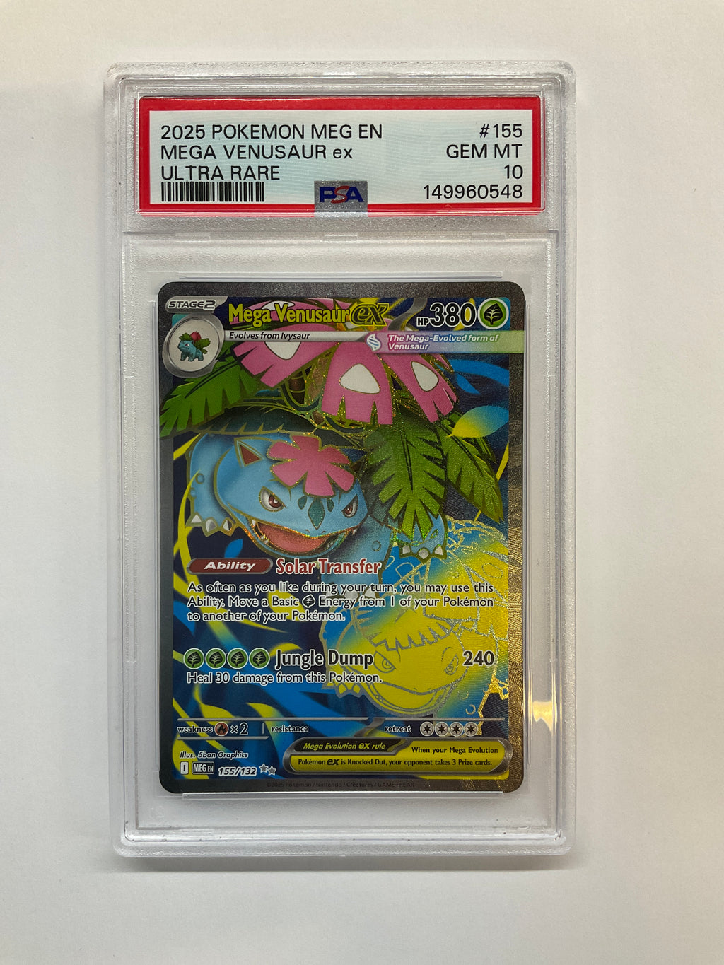 2025 Pokemon Mega Evolution Mega Venusaur ex 155 PSA 10