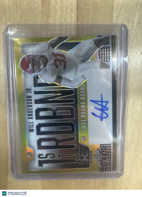 2023 Leaf Will Anderson 1st RDBND Auto 1/1 Yellow Alabama