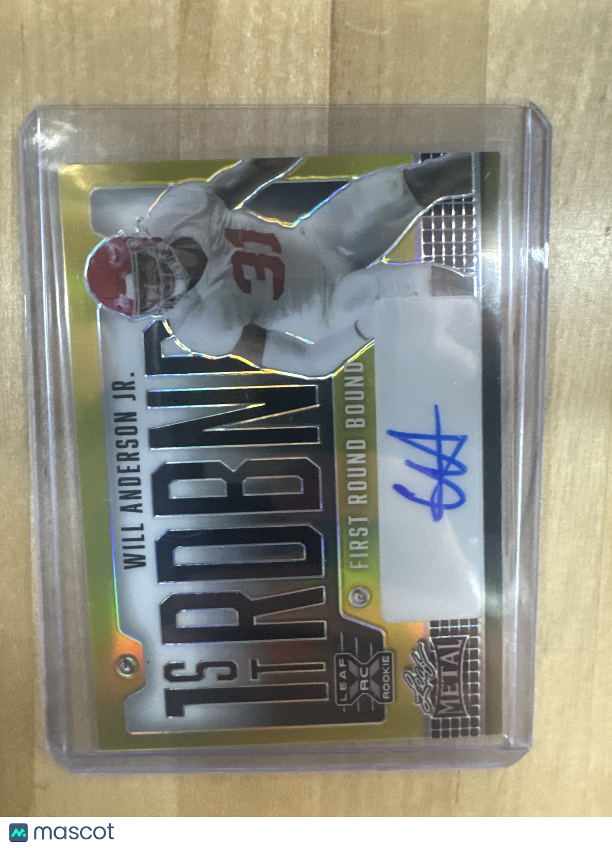 2023 Leaf Will Anderson 1st RDBND Auto 1/1 Yellow Alabama