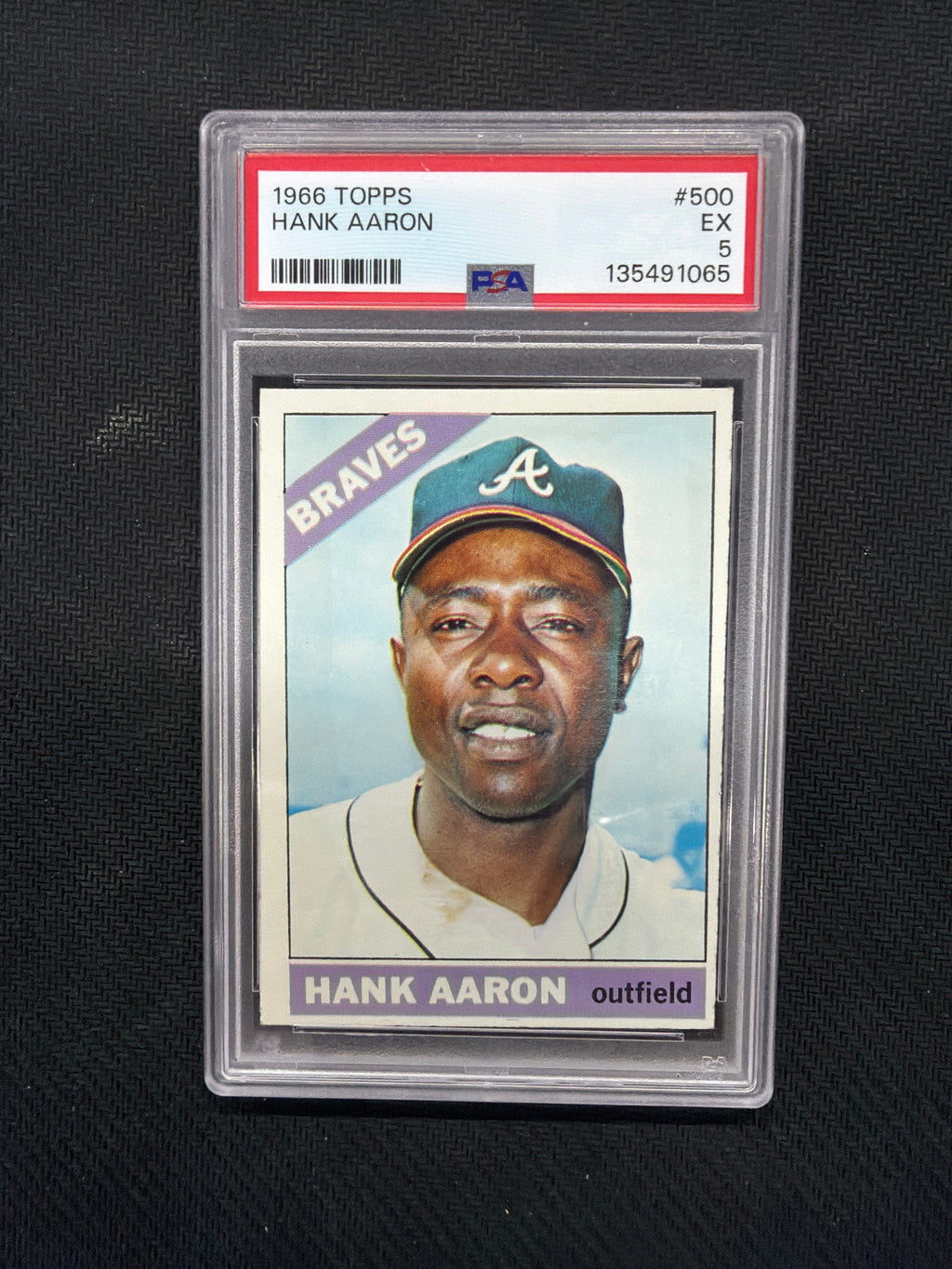 1966 Topps Hank Aaron PSA 5 Braves