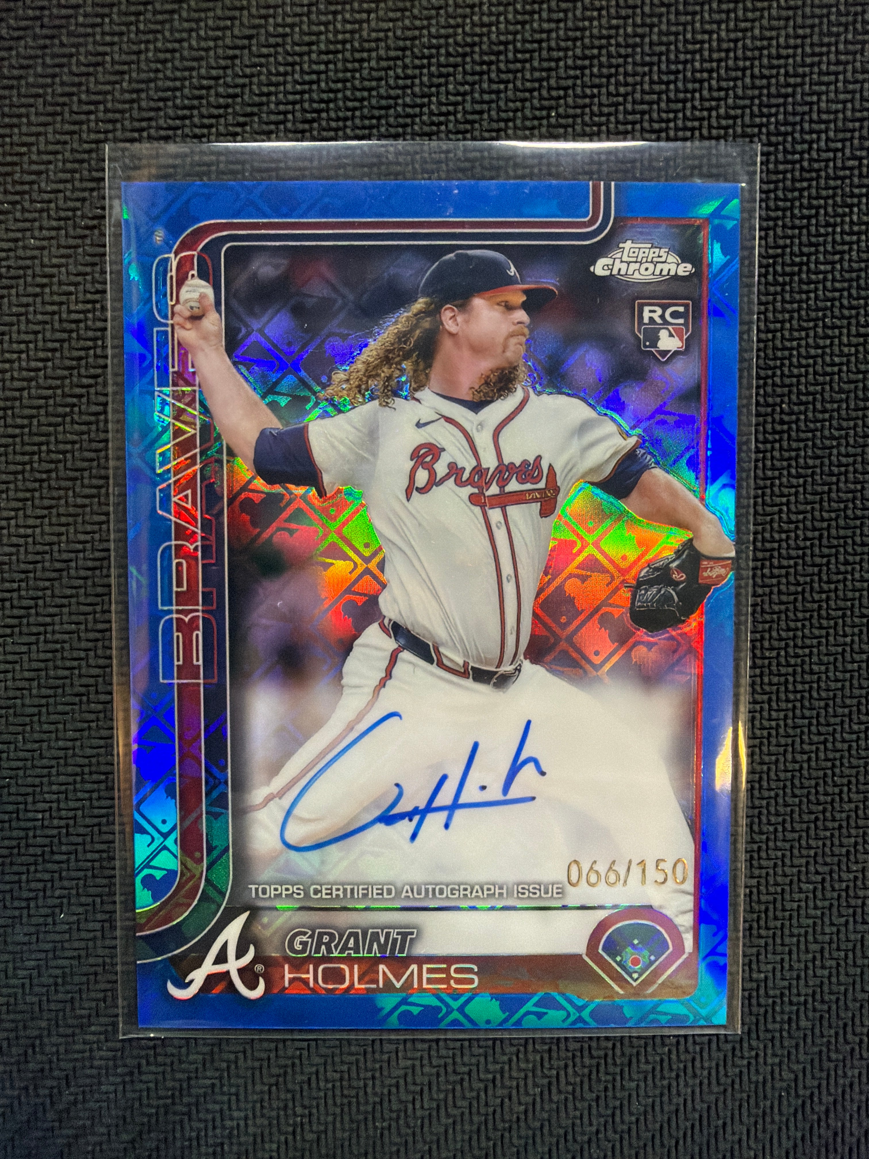 2025 Topps Chrome Grant Holmes Rookie Auto /150 Braves