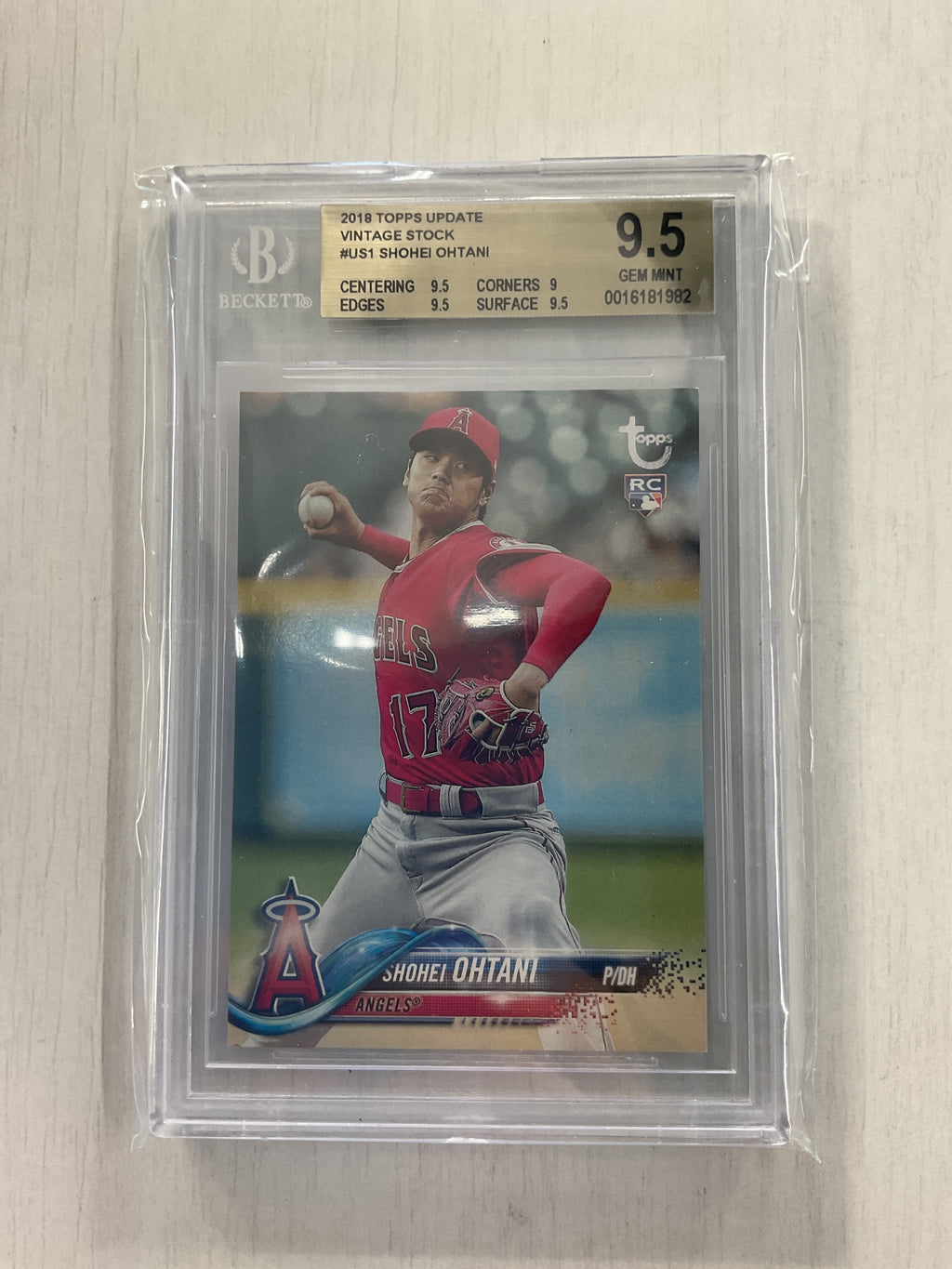 2018 Topps Update Shohei Ohtani Vintage Stock /99 BGS 9.5