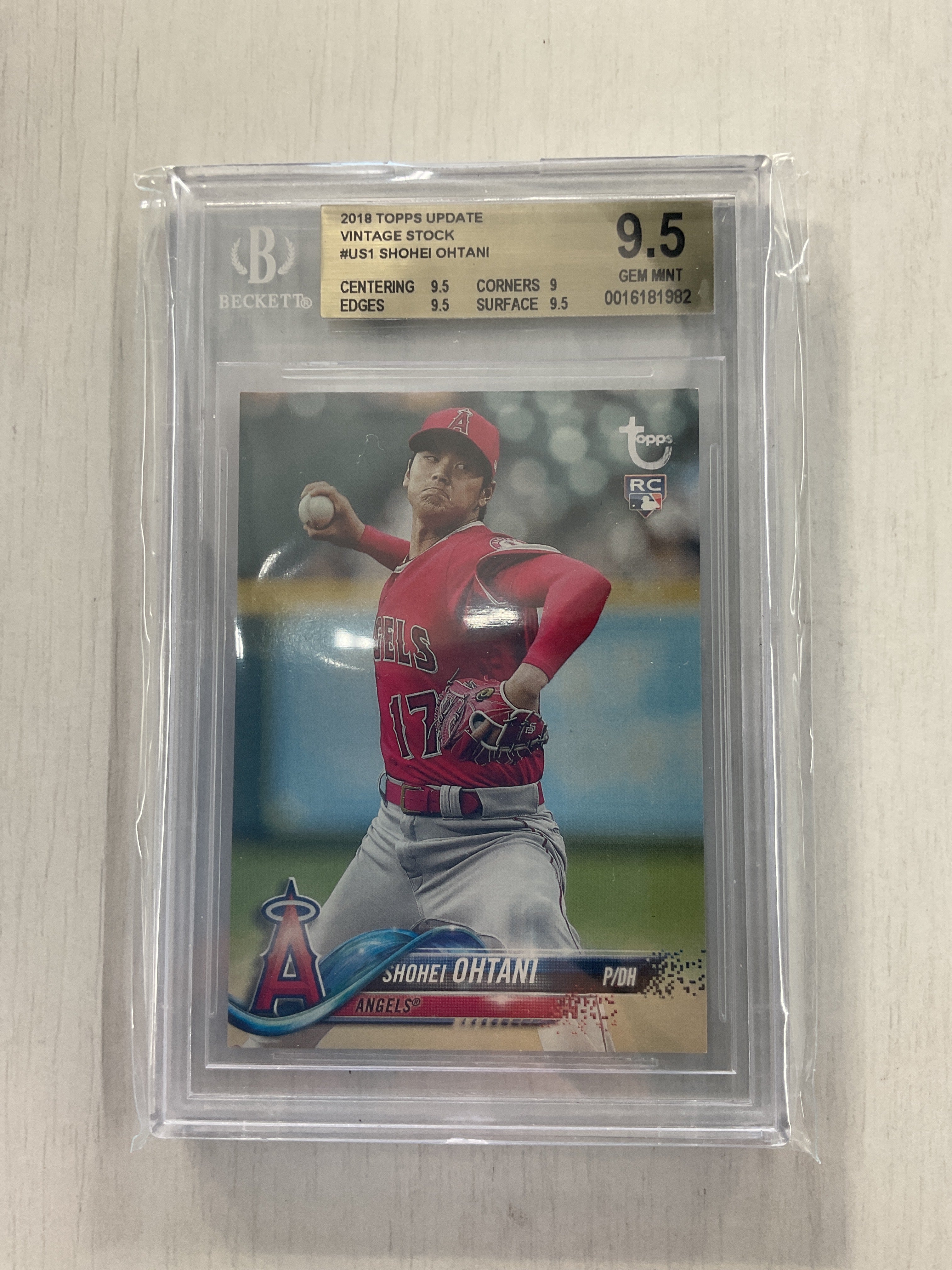 2018 Topps Update Shohei Ohtani Vintage Stock /99 BGS 9.5