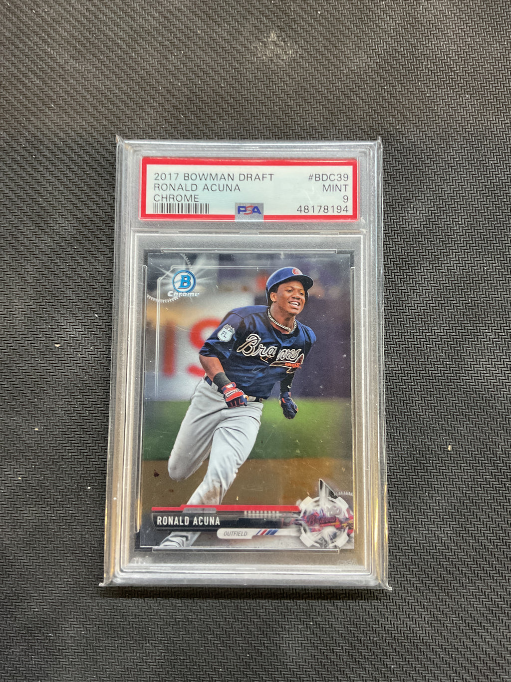 2017 Bowman Draft Ronald Acuna Chrome PSA 9 Braves