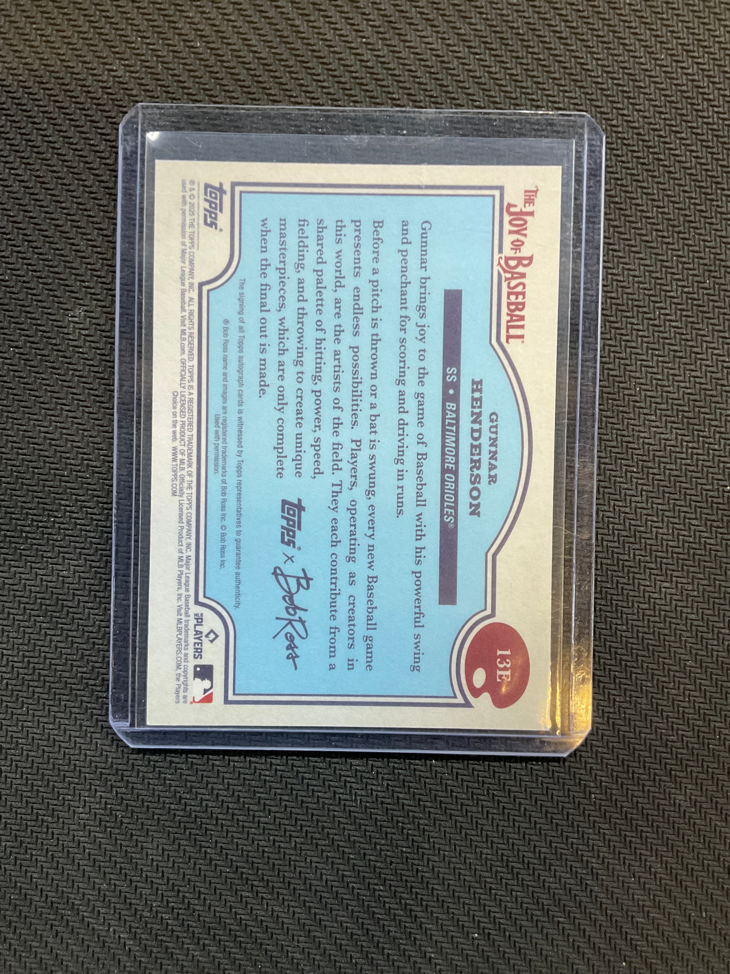 2025 Topps Joy Of Baseball Gunnar Henderson Auto /35 Orioles