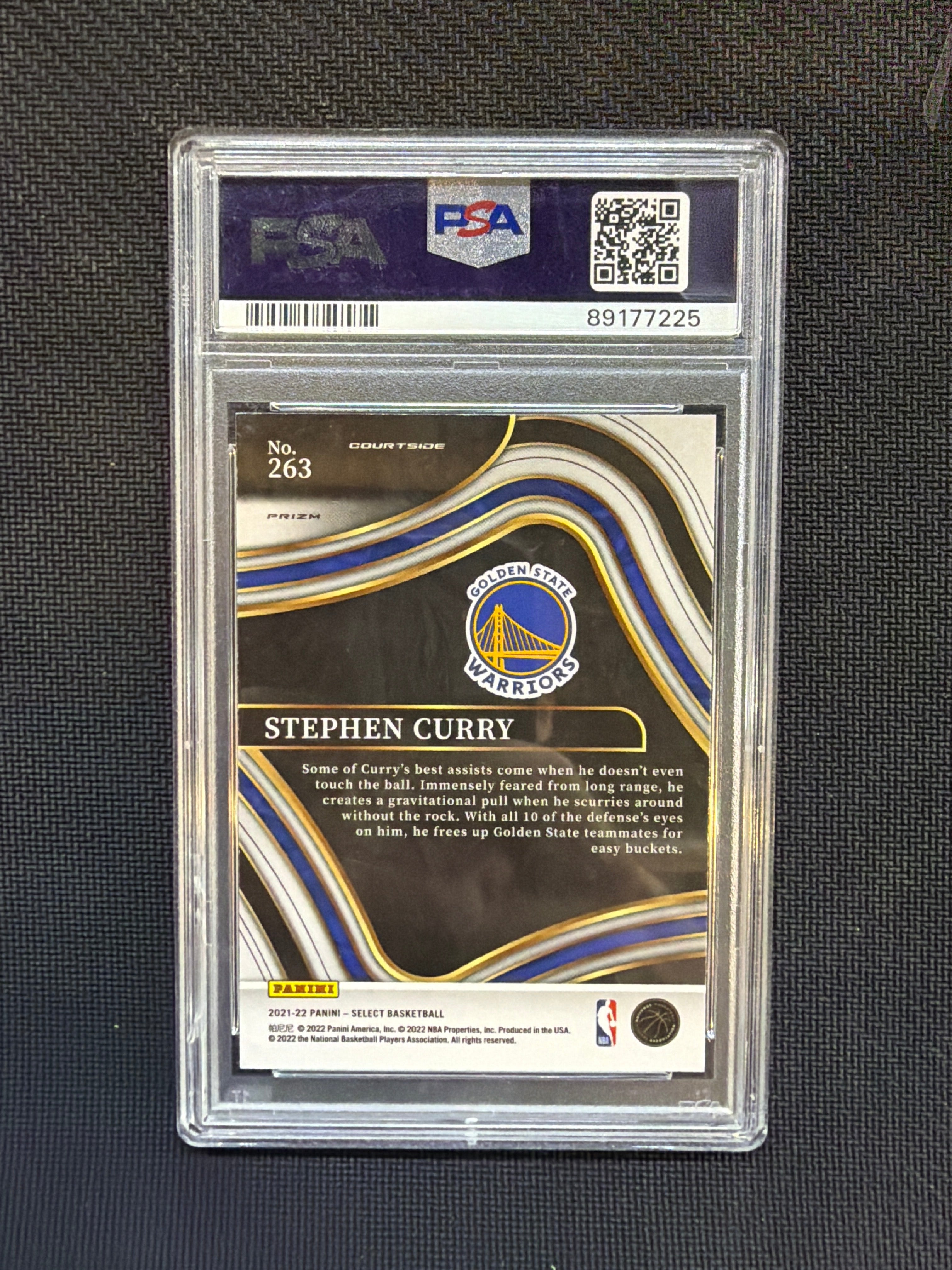 2021 Select Stephen Curry Zebra Courtside PSA 9 225